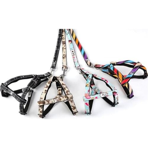 Adjustable Cartoon Polyester Dog Puppy Traction Rope Leash Belt Pet Accessory