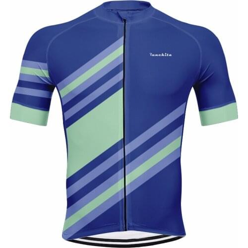 RUNCHITA Breathable material cycling jerseys men Summer riding bike clothing Tops Non-slip webbing sleeves cycle wear RBX shirt
