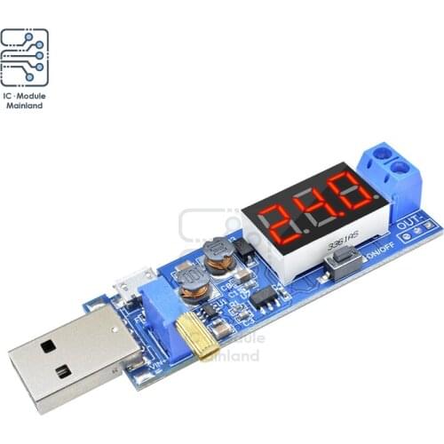 USB DC-DC 5V to 1.2-24V Buck Boost Converter Module Power Supply with LED Digital Display For Battery Charging