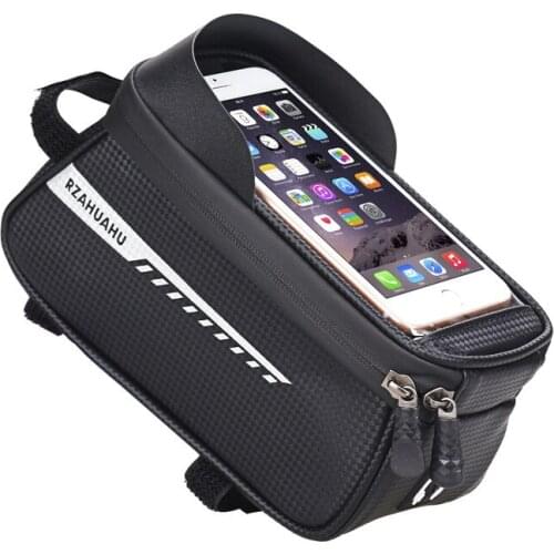 Waterproof Bicycle Bag Phone Rack Hard Shell Touch Screen Phone Mountain Bike Bicycle Front Beam Bag Riding Accessories