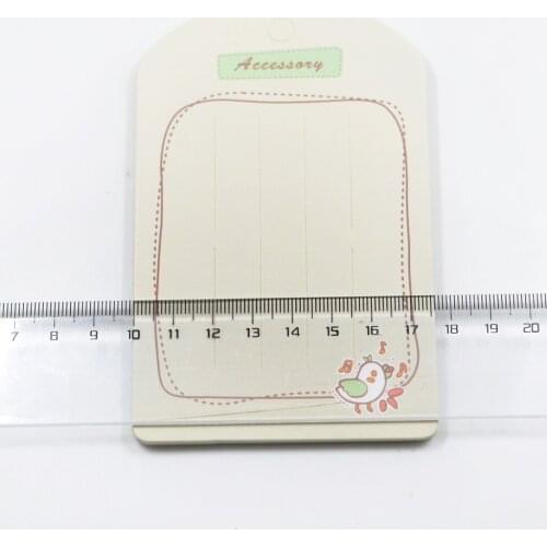 20Pcs Bird Pattern Hair Clip Display Paper Cards Jewelry Tags Kraft