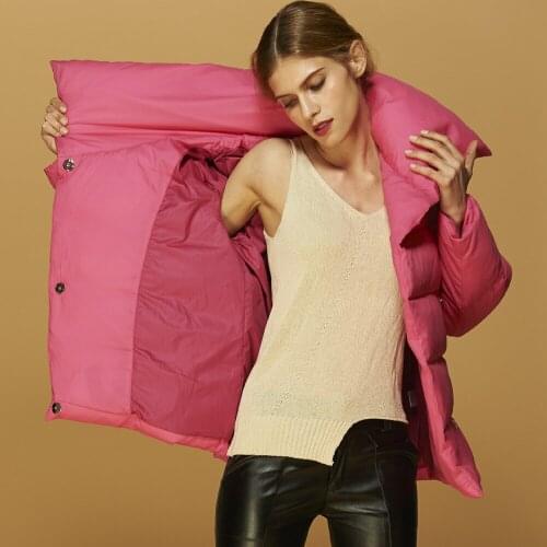 Autumn Winter Women Down Jacket Parkas European Fashion 90% Duck Down Coat Turn Down Collar Female Windbreaker LX2326