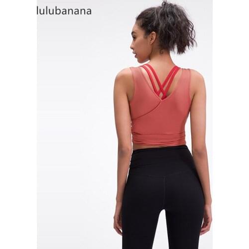 Lulubanana Womens Sleeveless Shirt Top U Neck Sportswear Loose Fit Fitness Gym Workout Yoga Vest