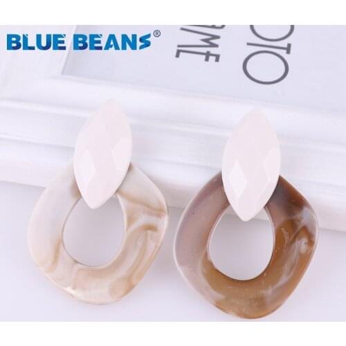 30 colors Earrings For Women Simple Resin Boho Large Big Long Dangle Earrings Fashion Geometric White black Jewelry Brincos