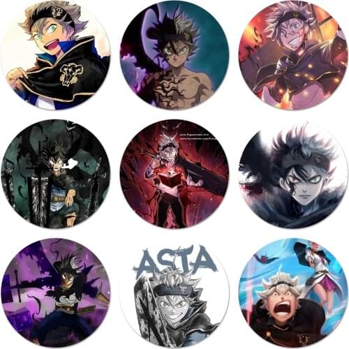 58mm Anime black clover Icons Pins Badge Decoration Brooches Metal Badges For Backpack Decoration