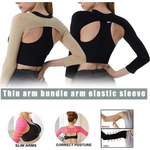 1pc Slimming Arm Shaperwear Adult Shoulder Back Anti Hunchback Body Posture Correction Belt Thin Arms Elastic Beam Sleeve Wrap