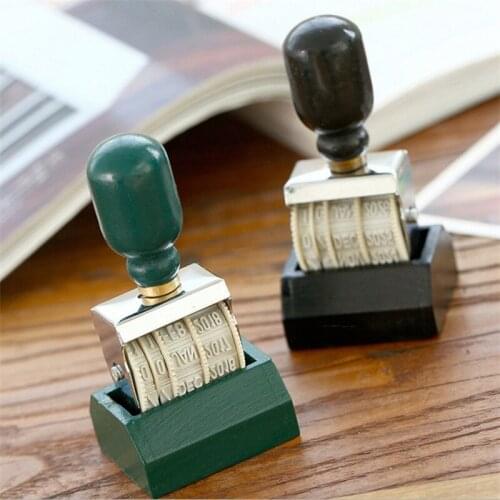 1 Pcs Retro date postmark Stamp DIY craft wooden rubber stamps for scrapbooking stationery scrapbooking Roller knob seal