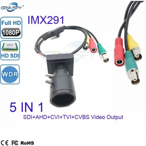 1080P 1/3 Sony IMX291 Sensor WDR HD 1080P SDI+AHD+TVI+CVI+CVBS 1080P CCTV Security SDI Camera OSD Menu 2.8-12mm varifocal lens