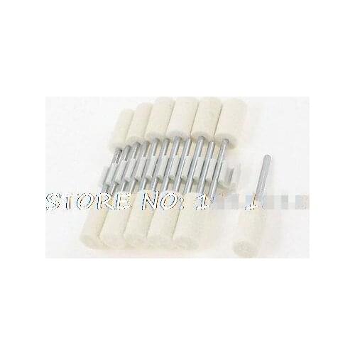12pcs Polishing Tool 2.35mm Shank 8mm Diameter Cylinder Felt Bobs