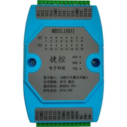 16 way digital input isolation MODBUS acquisition control RS485 control module