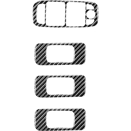 4Pcs/Set Lifting Panel Cover Decorative Anti-scratch Clear Lines Textured Window Lifting Switch Stickers for Jaguar F-PACE X761