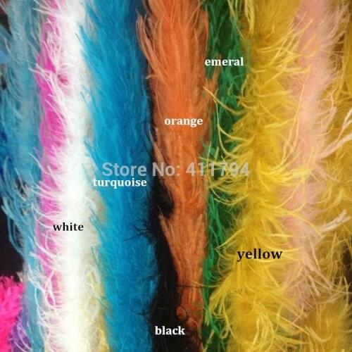 6 yards/ lots , Curly Ostrich Puff Feathers for Boutique apparel accessories headwear DIY hot sale