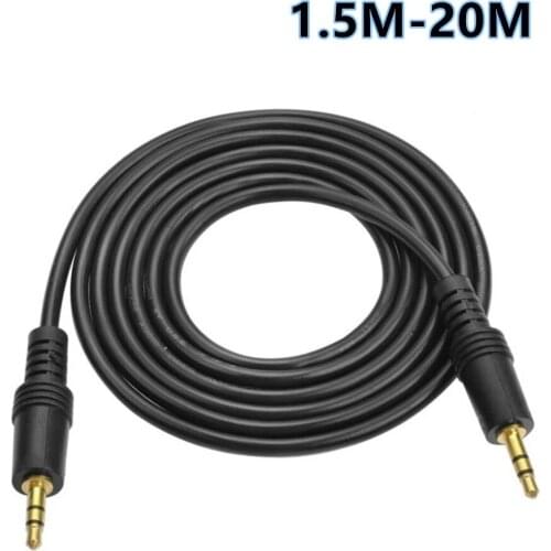 200pcs Audio cable aux jack 3.5 Stereo AUX 3.5mm Cables Vehicle connecting Line Male to Male