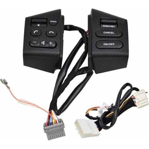 Car Accessories Steering Wheel Control Buttons With Backlight Silver Buttons For Nissan Livina Tiida Sylphy