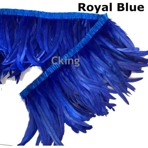 Free shipping New 5yard 35-40cm Rooster Coque Tail Fringes Sewing on Rooster Tail feather trimming/ribbon 22 colors