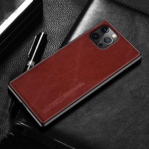 Genuine Oil Wax Leather Mobile Phone Case for iPhone 12 Pro Max 12 Mini 11 ProMax SE 2020 X XR XS Max 5 6S 7 8 Plus Luxury Cover