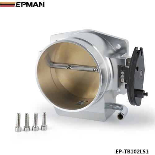 For GM LS1 LS2 LS4 LS6 LS7 Aluminium Intake Manifold 102MM Throttle Body Kits Silver EP-TB102LS1