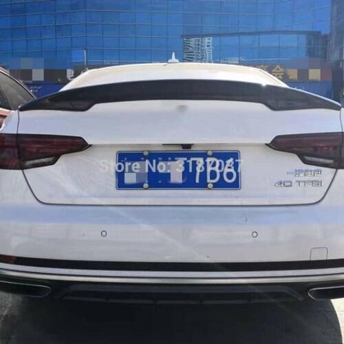 For NEW Audi A4 B9 Spoiler ABT style 2017-2019 Carbon Fiber Rear Roof Spoiler Wing Trunk Lip Boot Cover Car Styling