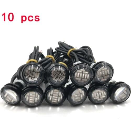 10pcs Daytime Running Lights Source Backup Reversing Parking Signal Lamp black Led Eagle Eye Waterproof car tail Light