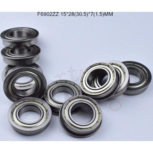 F6902ZZ 15*28(30.5)*7(1.5)MM 10pieces bearing F6902 metal sealed ABEC-5 chrome steel miniature bearings hardware