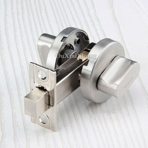 Hot 1PCS Stainless Steel Bathroom Cloakroom Locker Room Door Lock Interior Invisible Door Lock Accessories Easy to Install