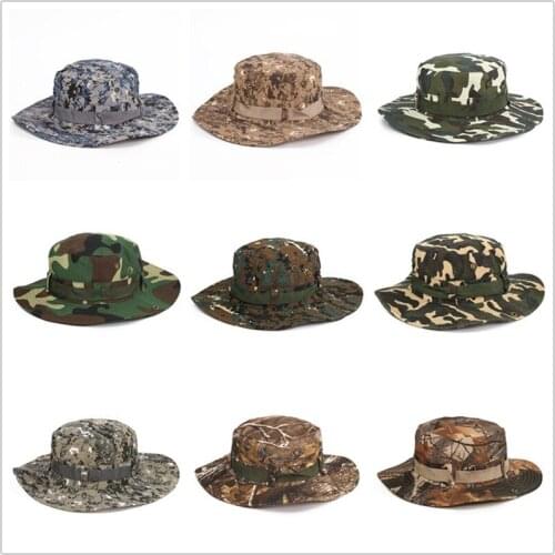 Camouflag Color Sun Hats Men Outdoor Fishing Cap Wide Brim Anti-uv Beach Caps Women Bucket Hat Summer Hiking Camping Bone Gorros