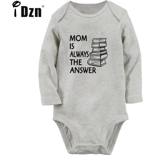 Rock Paper Scissors Baby Boys Girls Cute Bodysuit Mom Is Always The Answer Funny Rompers I'm New Here Long Sleeves Jumpsuit