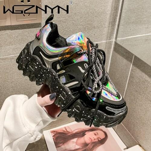 Fashion Sneakers Women Autumn Fashion Chunky Women Shoes Breathable Sneakers Red Silver Tenis Feminino Trainers Zapatillas Mujer