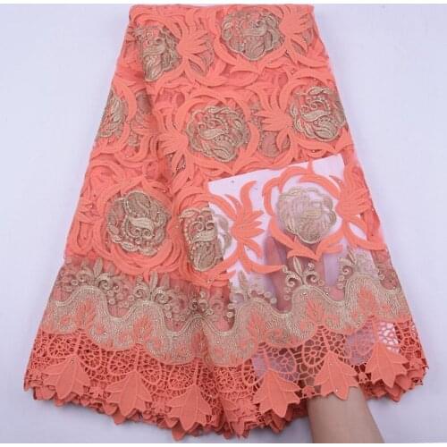 Peach 2020 Latest French Nigerian Lace Fabric High Quality Tulle Wedding Lace African Lace Fabric Stones French Tulle Lace S1916