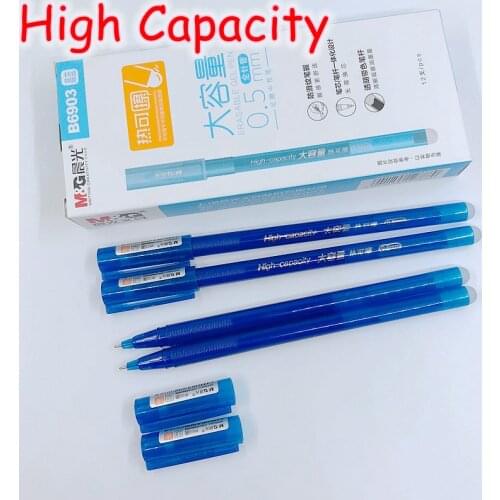 M&G High Capacity Magic Erasable Gel Pen For Writing 0.5mm Needle Rod Blue Ink Color School Stationery Office Supplies B6903