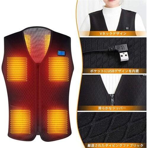 Men And Women Sleeveless Pocket Vest With Wool Hooded Winter Loose Vest Winter Outdoor Cycling Hiking Camping Warm Heating Vests