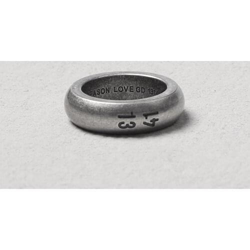 Fashion Men Jewelry Sets Vintage Silver Color Stainless Steel Ring Men + Steel Cuff Bracelet Open Bangles For Men Jewelry Set