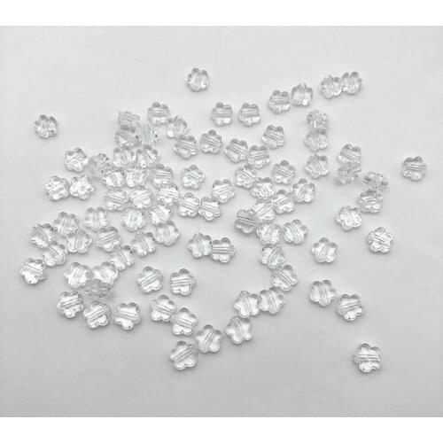 New Arrival! 2000pcs Clear Acrylic Flower Beads For Handmade Jewelry Necklace/Earrings DIY Parts,Jewelry Findings&Components