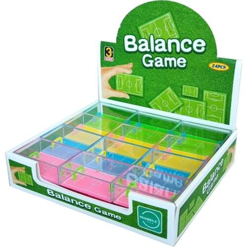 New 24Pcs/set Educational Plastic Puzzle Maze Ball Mini Palm Soccer Field Brain Teaser Balance Game for Children Kids Gifts