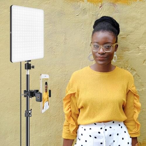 LED Lighting Panel Remote Control Video Light With Tripod Phone Holder For Photographic Studio Photo Video Filming Live Stream