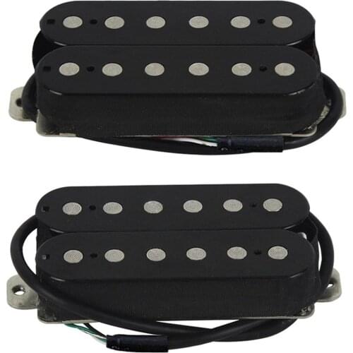 Alnico 5 Pickup Double Coil Humbucker Electric Guitar Pickup Black Neck / Bridge Pickup Choose For Guitar Parts