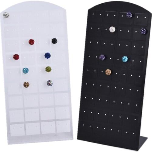 24/48/72 Holes Jewelry Organizer Holder Stand Plastic Earring Display Show Case