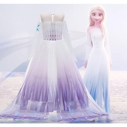 Disney Aisha Princess dress new childrens clothing Frozen 2 Aisha Princess dress costume girls mesh dress