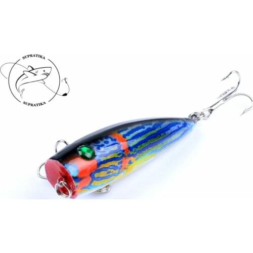 1Piece 6.8cm 8.7g Floating Popper Fishing Baits Lure For Sea Crankbait Isca Artificial Wobblers With 2 Hooks Fishing Tackle