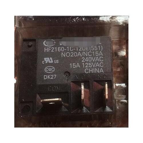 Free Shipping 10pcs/LOT Relay HF2160-1C-12DE one set of conversion 5 feet 15A250VAC