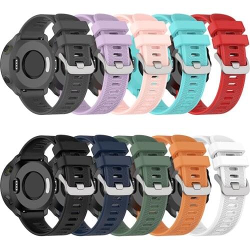 20mm Sport Silicone Wrist band For Garmin Forerunner158 Watch Strap Replacement Watchband for Garmin Forerunner55 Bracelet Bands