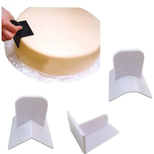 Cake Smoother Polisher 3 Types Pastry Making Tools Fondant Icing Mold DIY Cake Decorating Paddle Polisher Kitchen Accessories