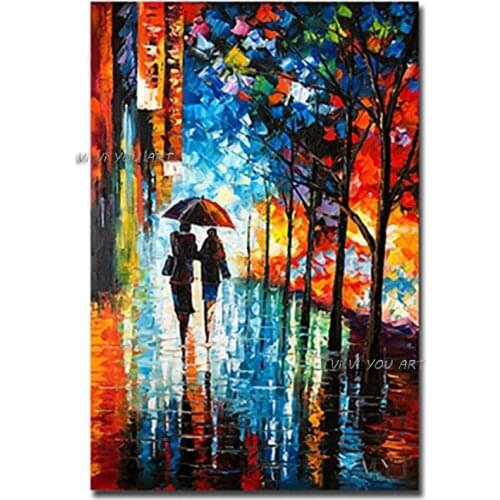 Hand Painted landscape Oil Painting on Canvas Colorful Landscape pciture Minimalist Modern Wall Art Decorative For Living room