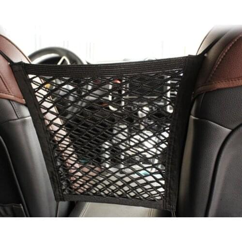 Car Seat Back Rear Mesh Net Bag Storage Trunk Elastic Pocket Auto Luggage Cargo Net Holder Travel Box Grid Cage Organizer