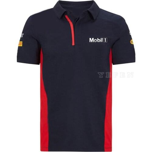 F1 Team Red Color Bull Motorsport For Honda Martin Racing Motocross Sports POLO Lapel Shirt Summer Jersey Motorcycle Clothing