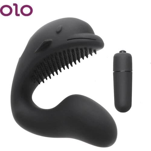 OLO Dolphin Style Vagina Shock Clitoris Stimulator Vibrator Massager Sex Toys For Women