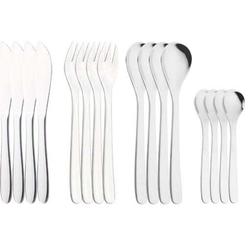 Dinnerware 4set 18/10 Stainless Steel Knife Fork Teaspoon Kitchen Flatware Tableware High Grade Sliver Cutlery Set Dropshipping