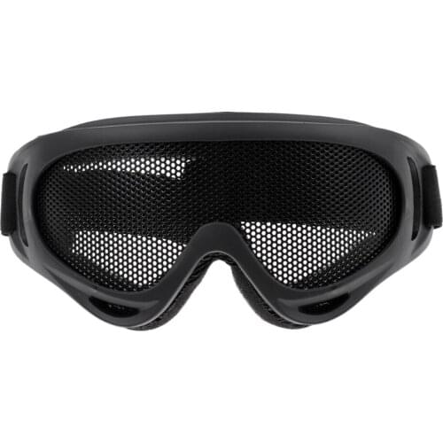 Tactical Safety Steel Mesh Goggles Hunting Shooting Glasses Eyes Protector