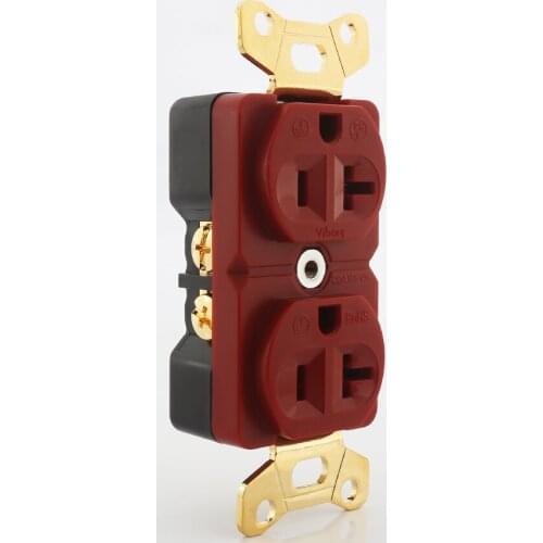 Viborg VM02G 100% Pure Red Copper High Grade US Receptacle HIFI AC Power US Socket Receptacle