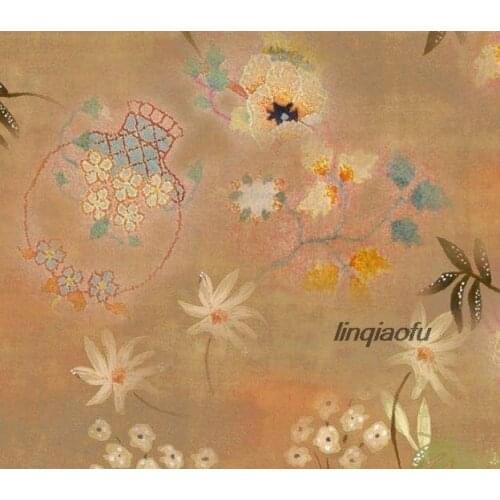 High-quality ramie brilliant plant flower clothing fabric